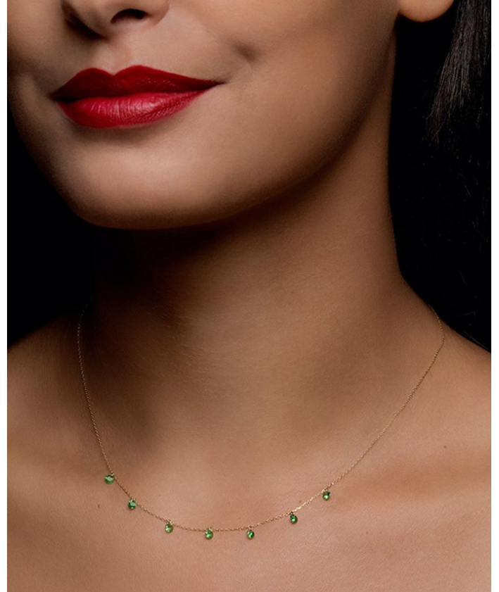 La Brune et La Blonde - Collier Confetti Vert