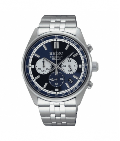 Seiko - SPORT QUARTZ CHRONO Fond bleu